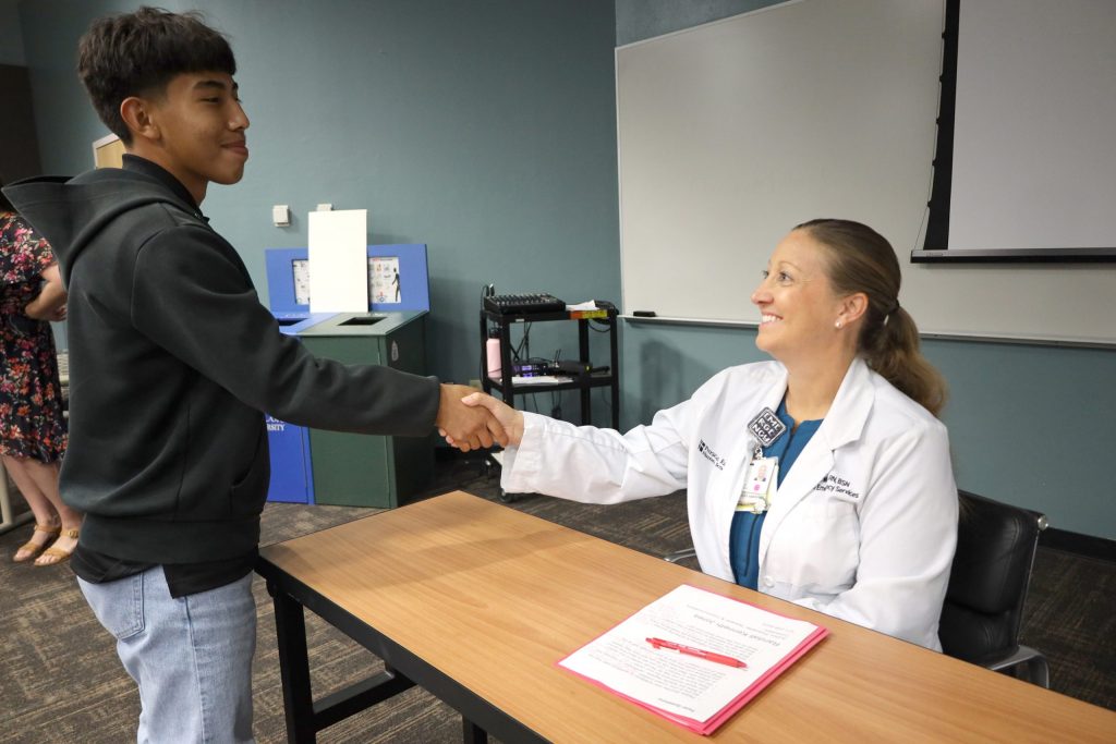 Students meet and interact with Healthcare professionals from Physicians Regional Healthcare System at a Lunch & Learn